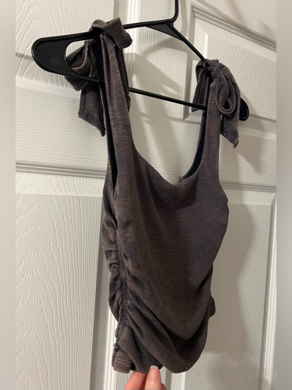 Free People Ribbed Ruched Tie-Shoulder Tank - Picture 4 of 6